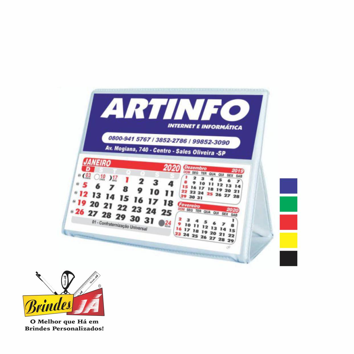 CALENDÁRIO DE MESA GRANDE PVC